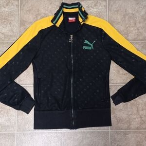 Puma Black and Yellow Track Jacket
